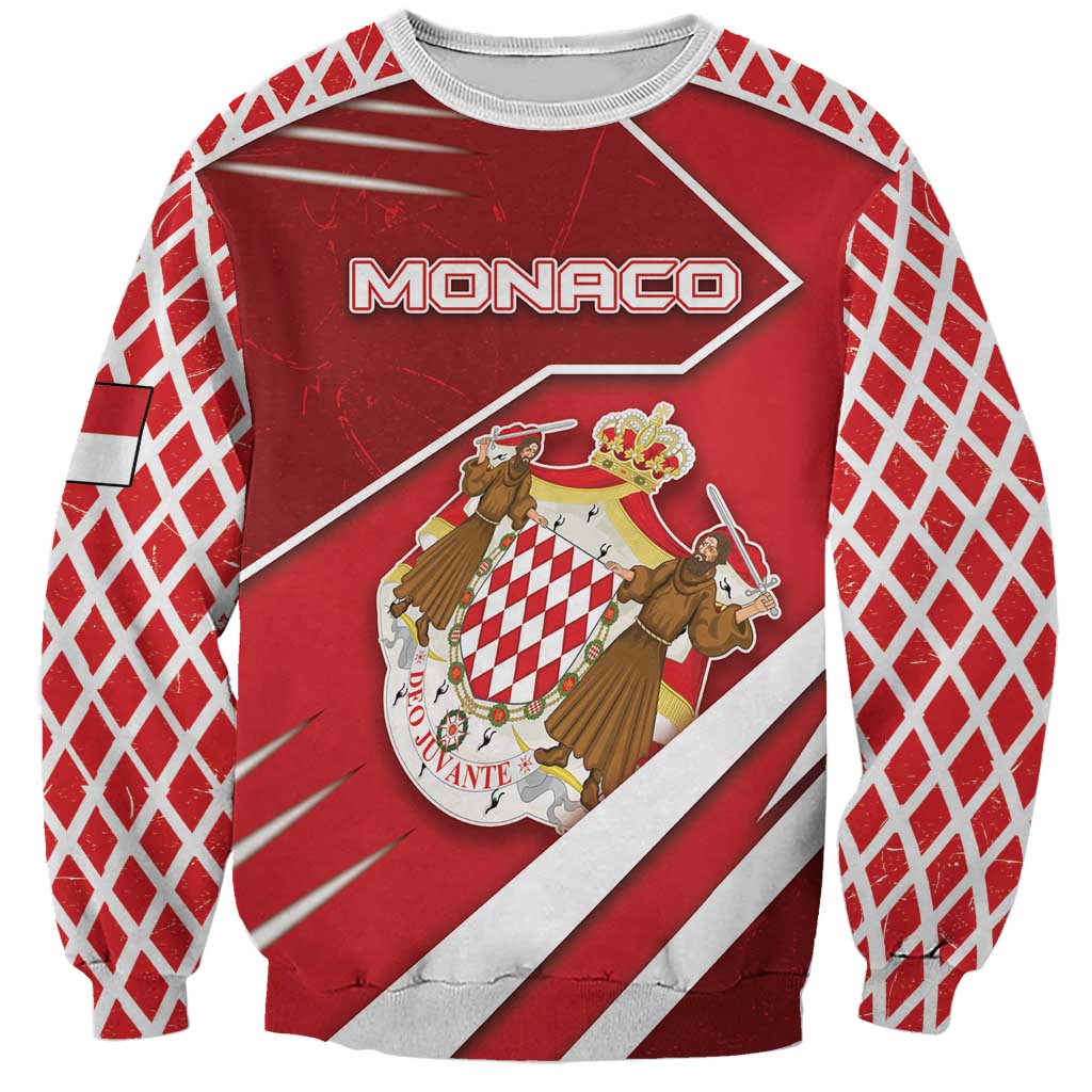 Personalized Monaco Sweatshirt Coat Of Arms Unique Style - Wonder Print Shop