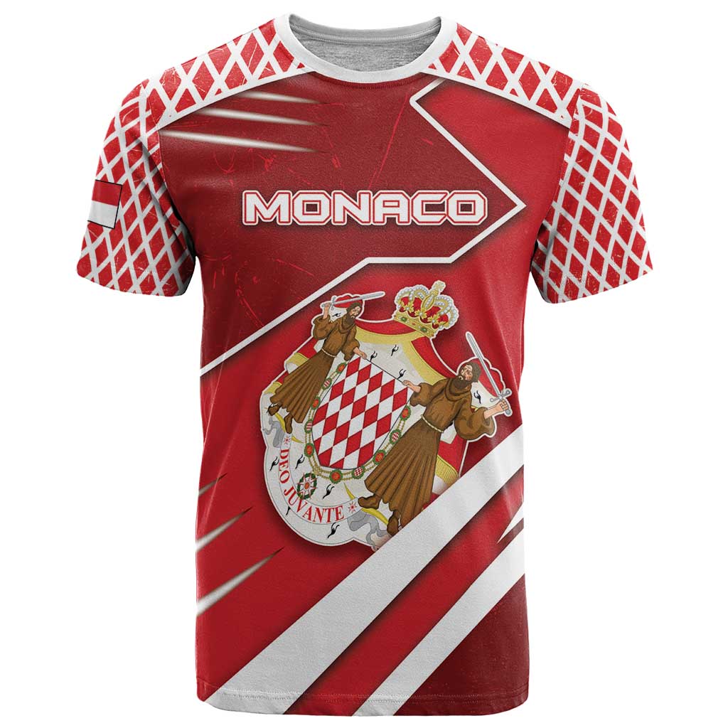 Personalized Monaco T Shirt Coat Of Arms Unique Style - Wonder Print Shop