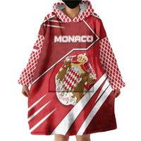 Personalized Monaco Wearable Blanket Hoodie Coat Of Arms Unique Style - Wonder Print Shop