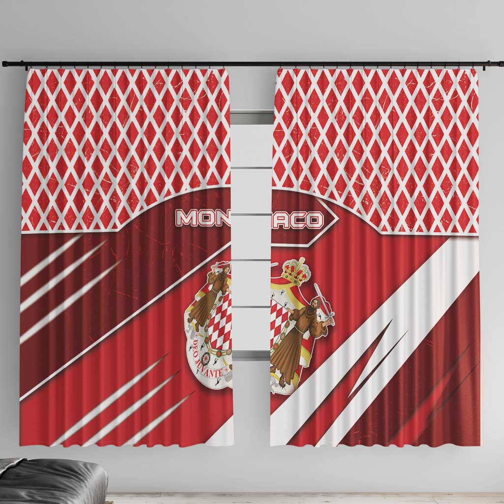 Monaco Window Curtain Coat Of Arms Unique Style - Wonder Print Shop
