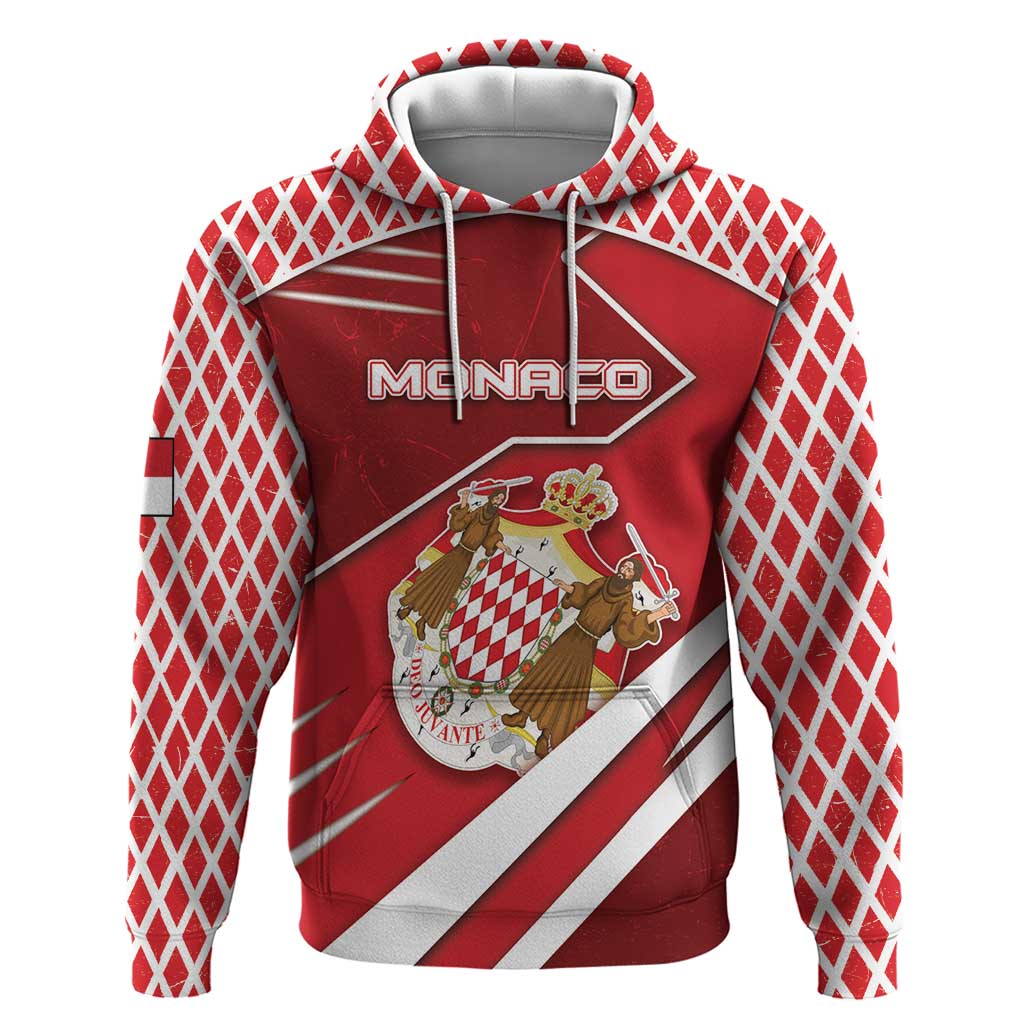Personalized Monaco Zip Hoodie Coat Of Arms Unique Style - Wonder Print Shop