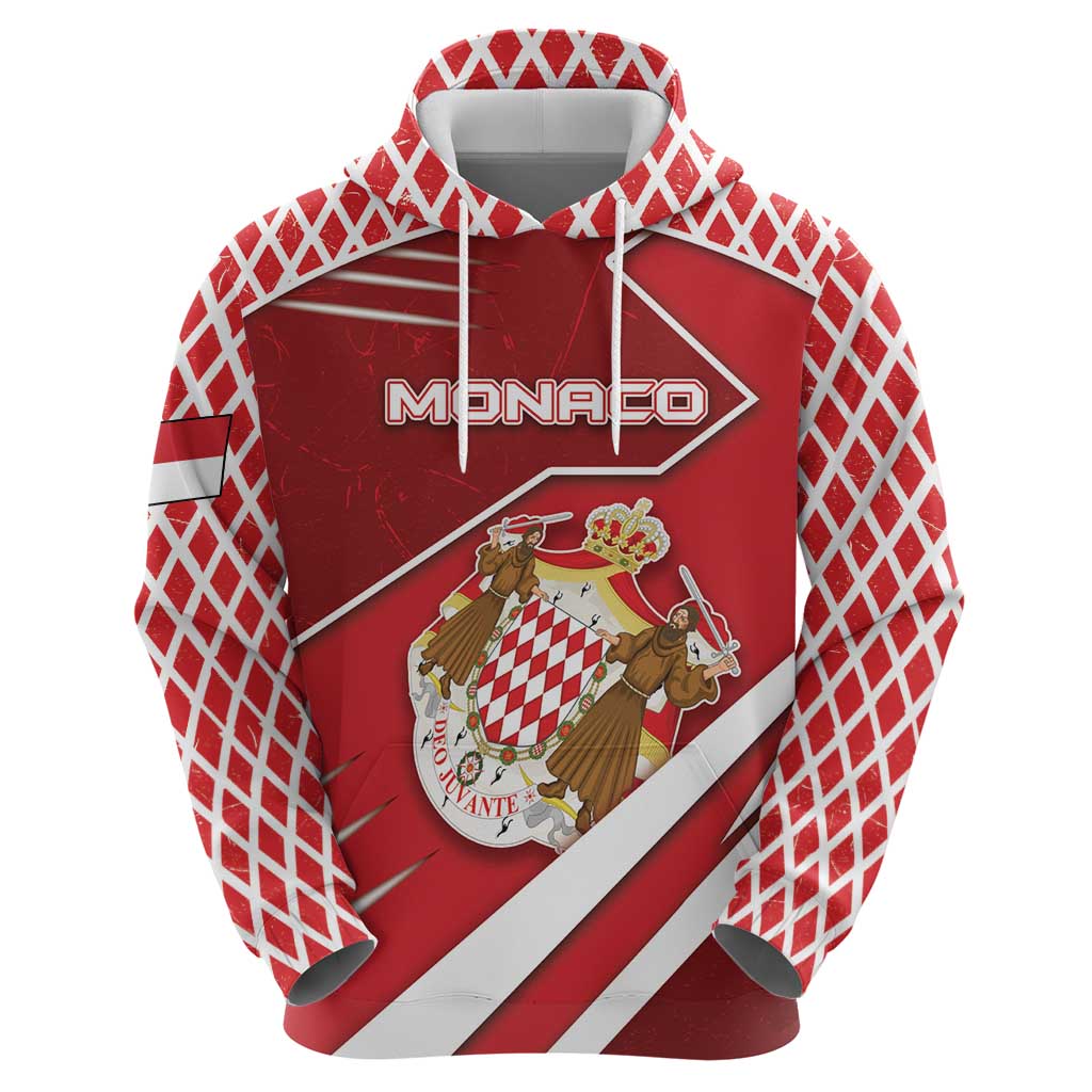 Personalized Monaco Zip Hoodie Coat Of Arms Unique Style - Wonder Print Shop