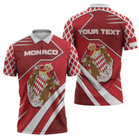 Personalized Monaco Zipper Polo Shirt Coat Of Arms Unique Style - Wonder Print Shop