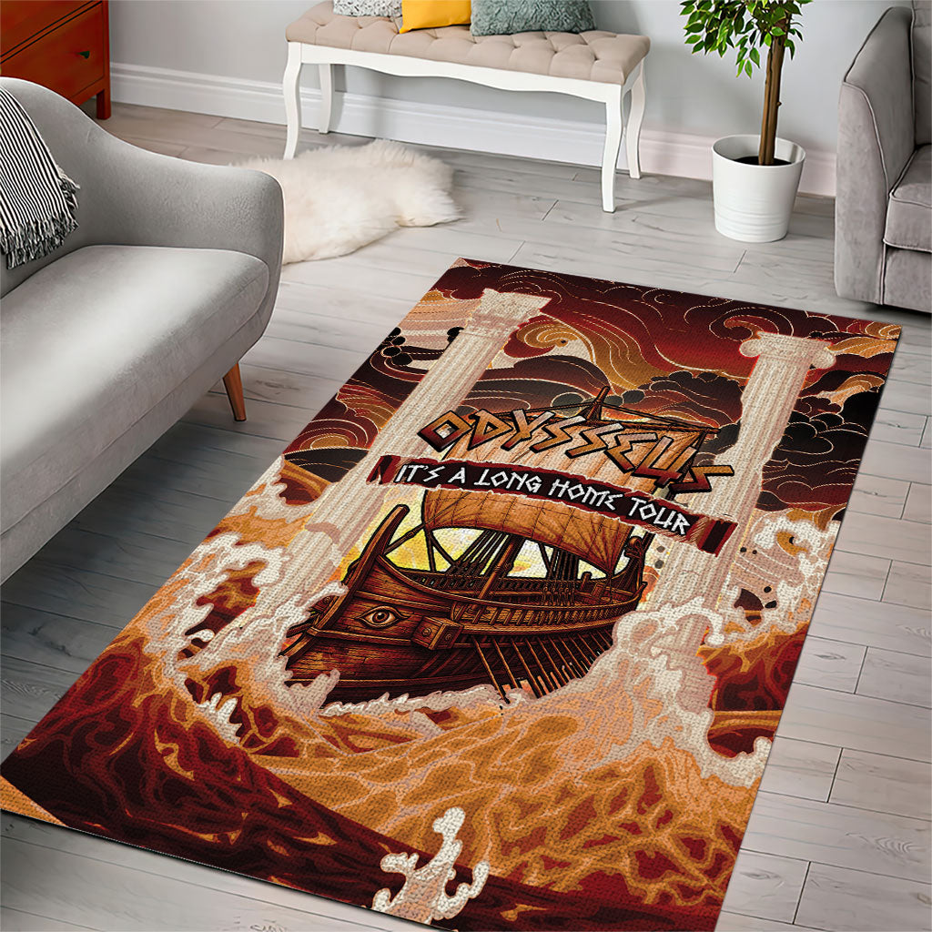 Odysseus World Tour Area Rug Ancient Greek Mythology