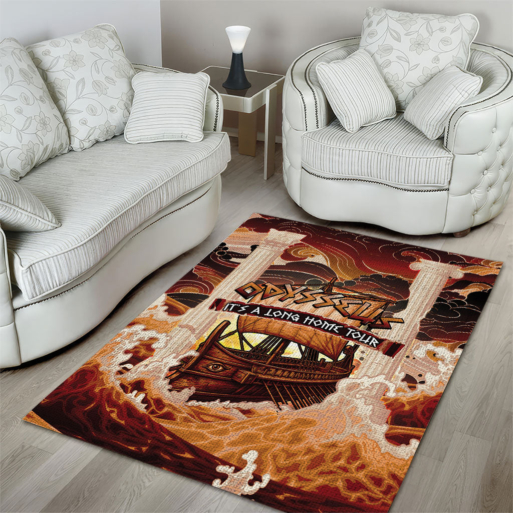 Odysseus World Tour Area Rug Ancient Greek Mythology