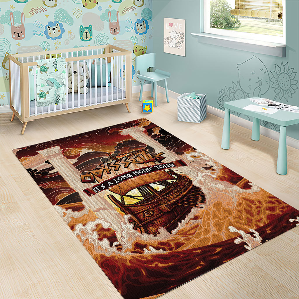 Odysseus World Tour Area Rug Ancient Greek Mythology