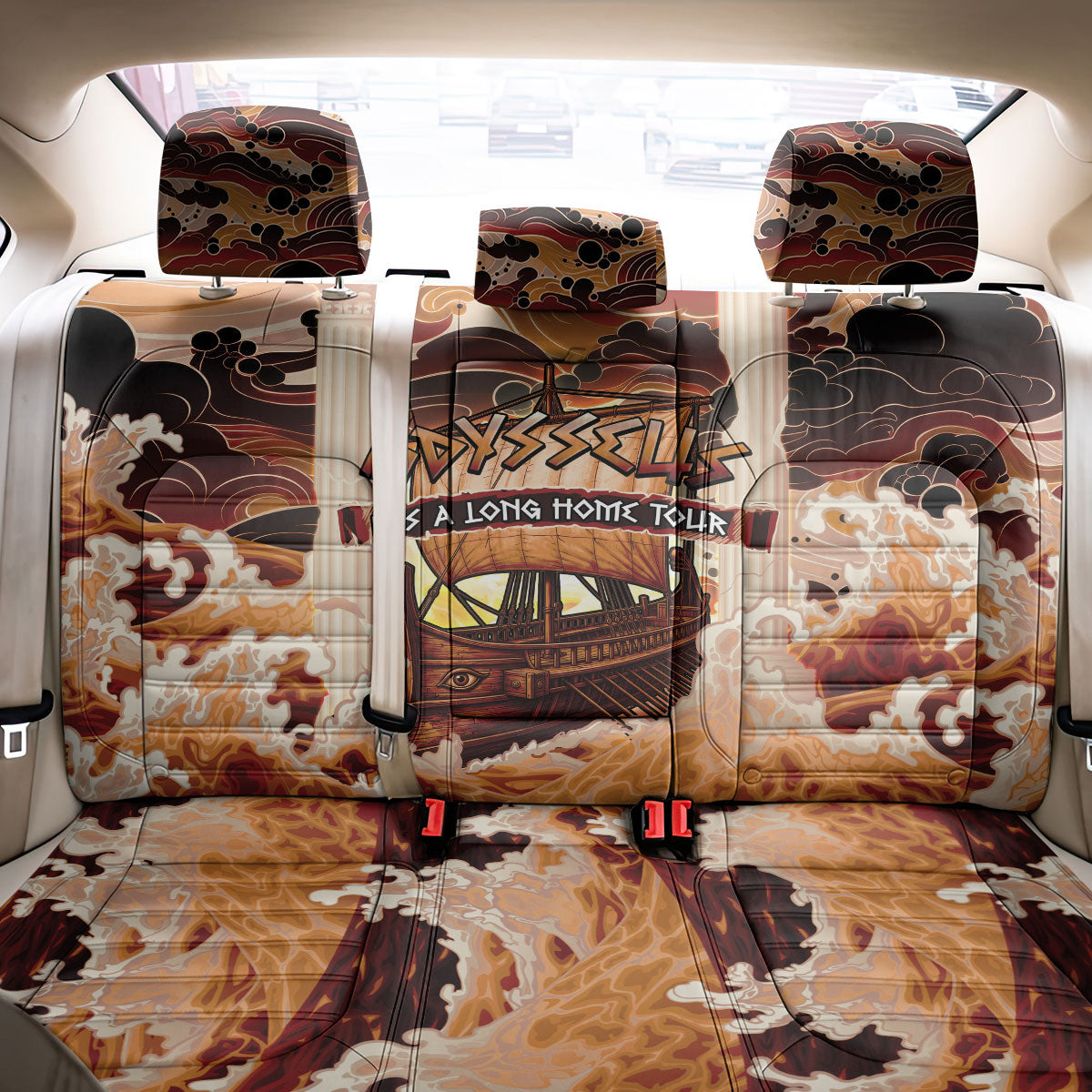 Odysseus World Tour Back Car Seat Cover Ancient Greek Mythology