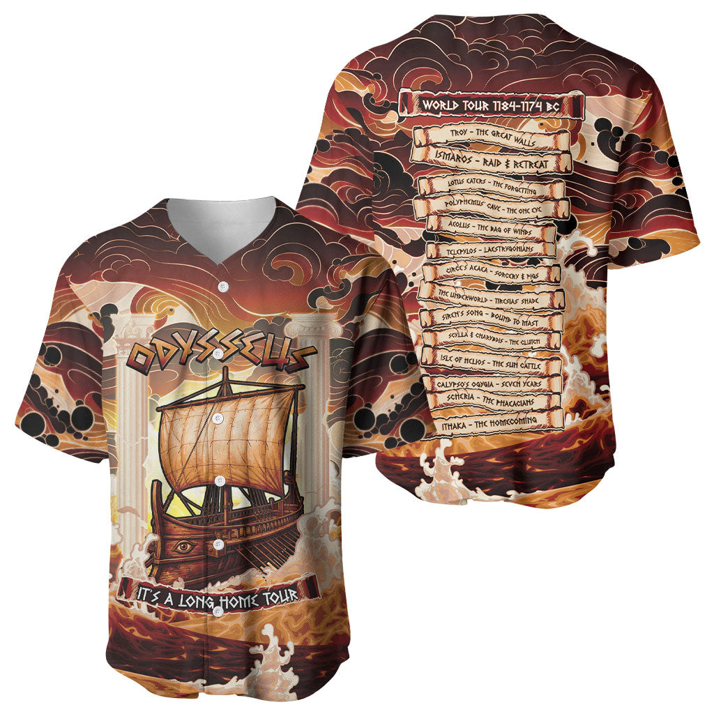 Odysseus World Tour Baseball Jersey Ancient Greek Mythology