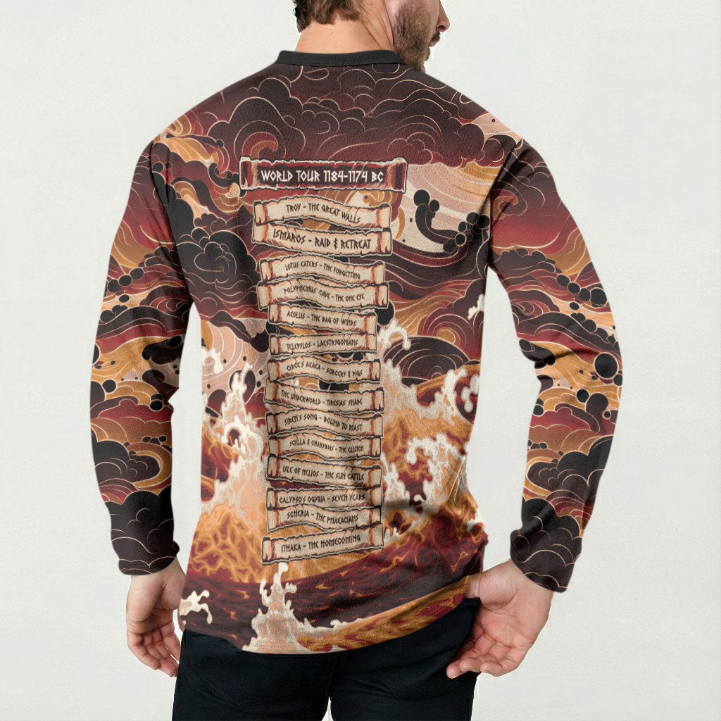 Odysseus World Tour Button Sweatshirt Ancient Greek Mythology