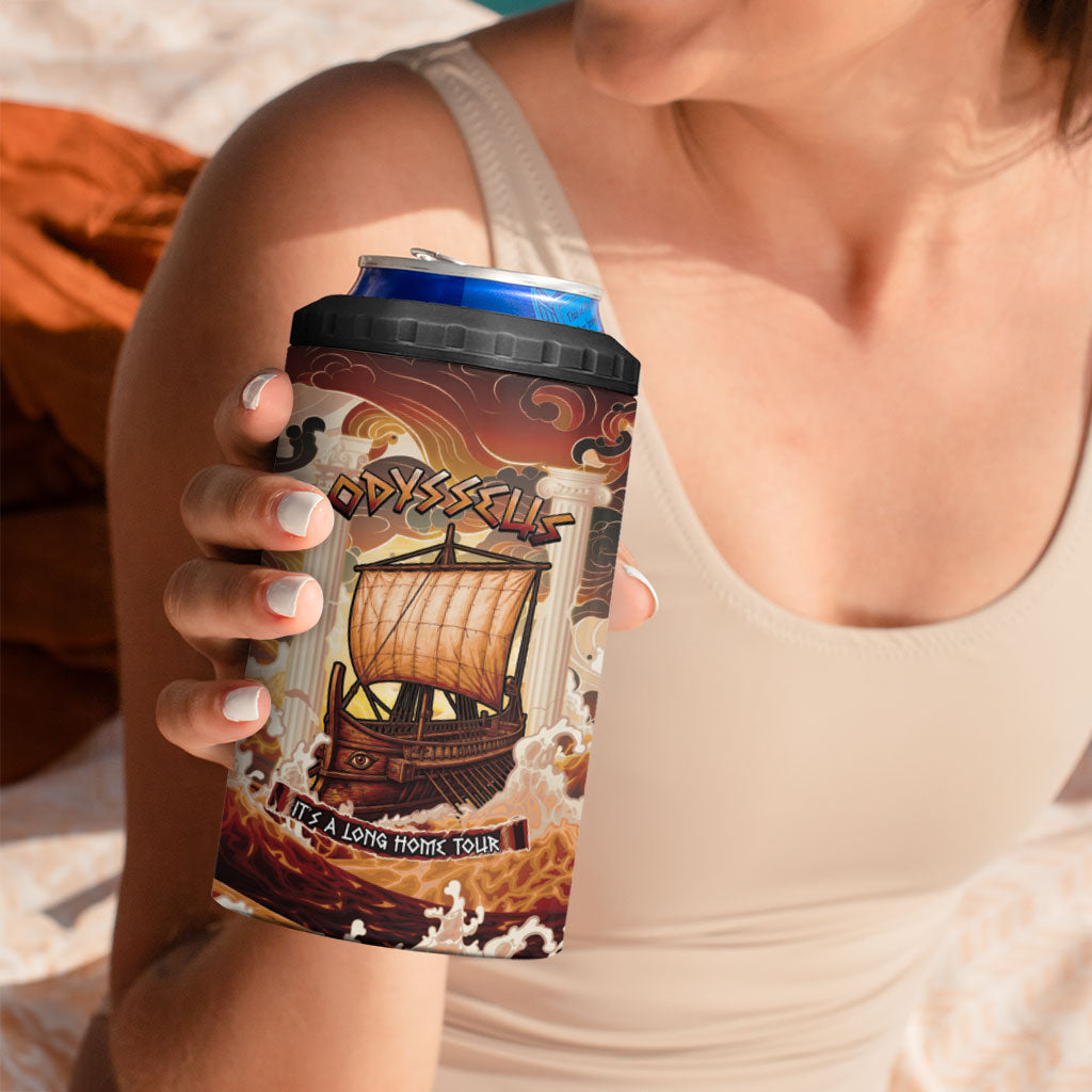 Odysseus World Tour 4 in 1 Can Cooler Tumbler Ancient Greek Mythology
