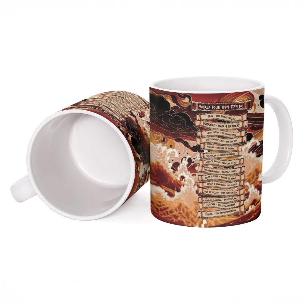 Odysseus World Tour Ceramic Mug Ancient Greek Mythology