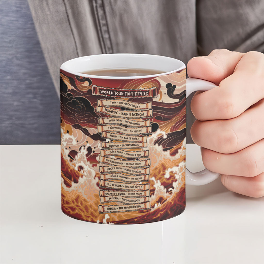Odysseus World Tour Ceramic Mug Ancient Greek Mythology