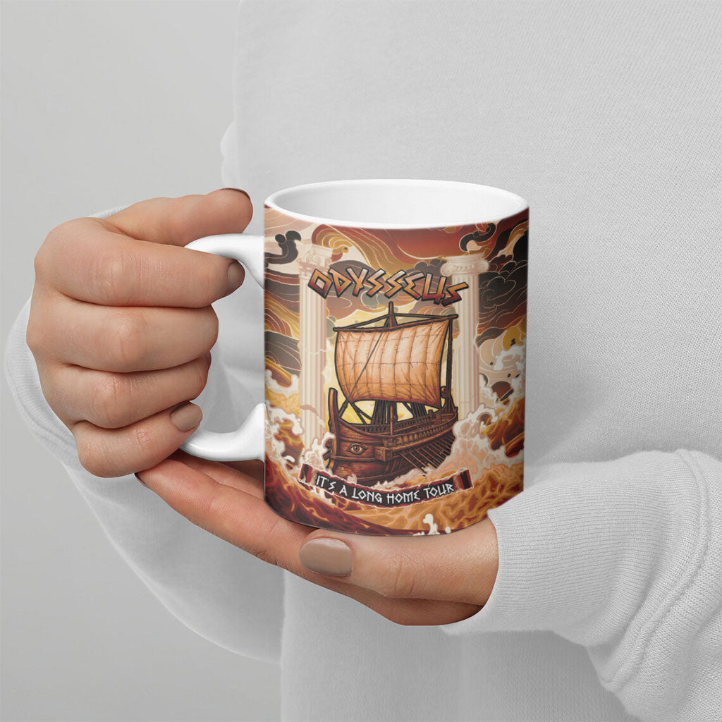 Odysseus World Tour Ceramic Mug Ancient Greek Mythology