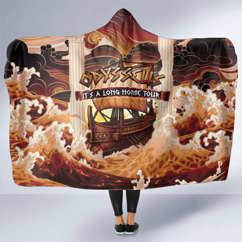 Odysseus World Tour Hooded Blanket Ancient Greek Mythology