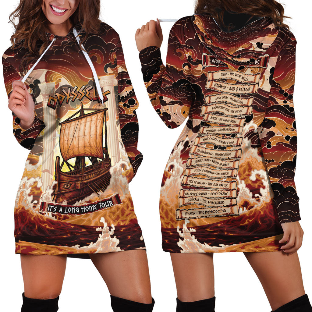 Odysseus World Tour Hoodie Dress Ancient Greek Mythology