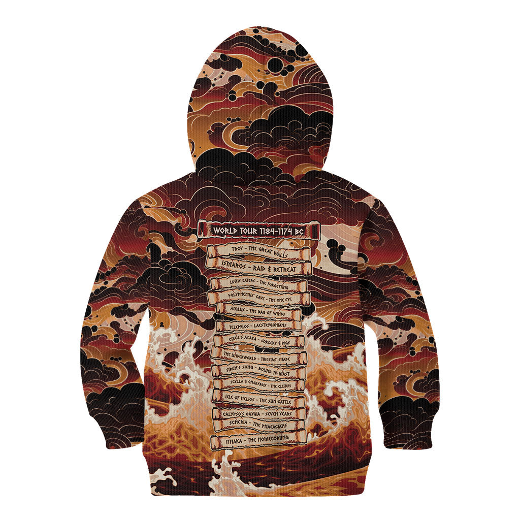 Odysseus World Tour Kid Hoodie Ancient Greek Mythology