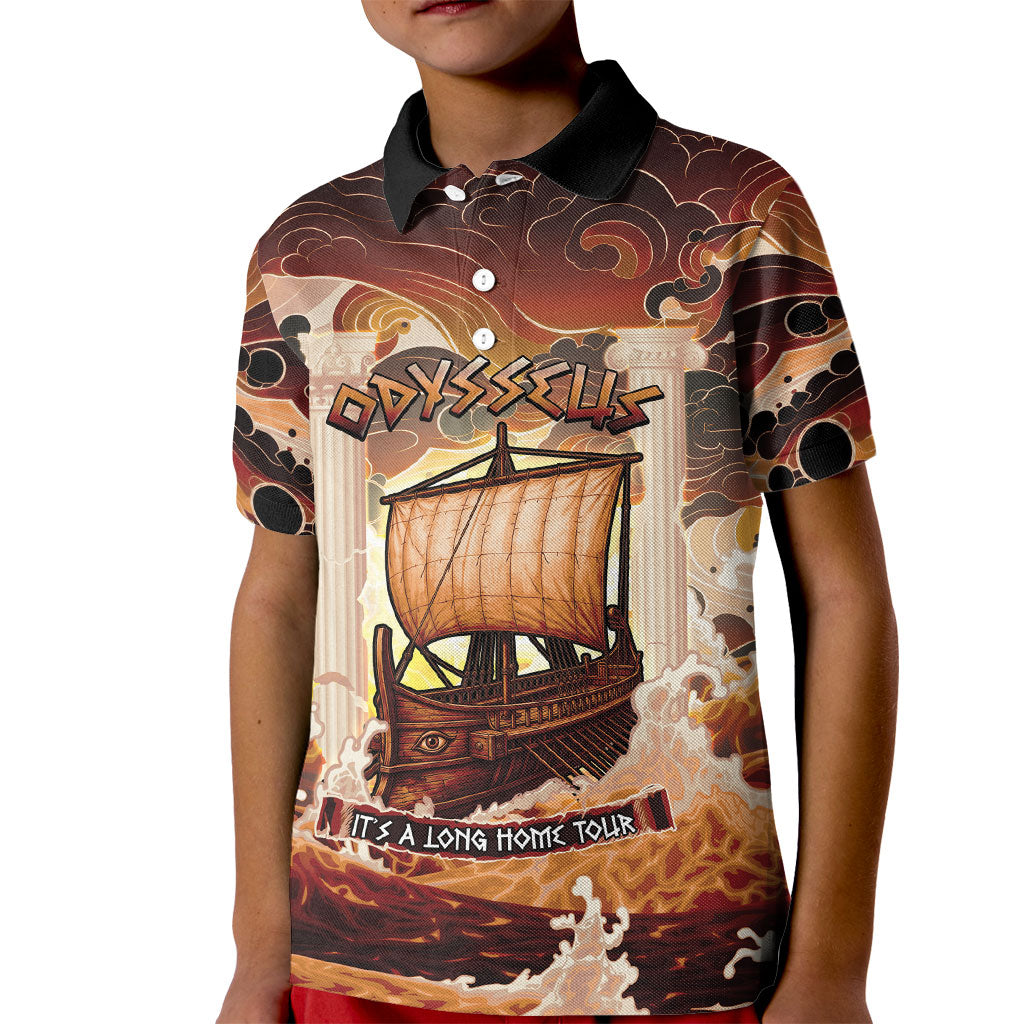 Odysseus World Tour Kid Polo Shirt Ancient Greek Mythology