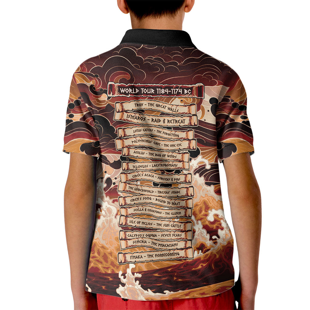Odysseus World Tour Kid Polo Shirt Ancient Greek Mythology