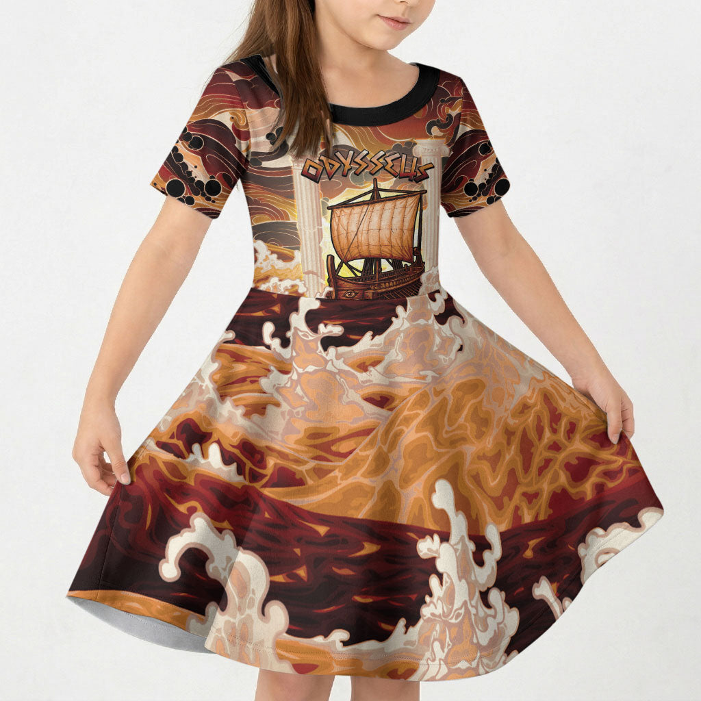 Odysseus World Tour Kid Short Sleeve Dress Ancient Greek Mythology