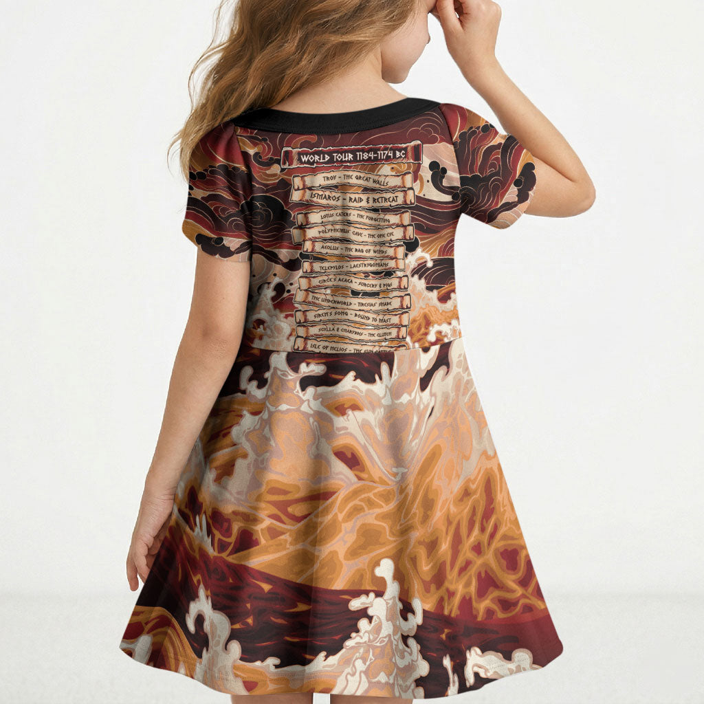 Odysseus World Tour Kid Short Sleeve Dress Ancient Greek Mythology