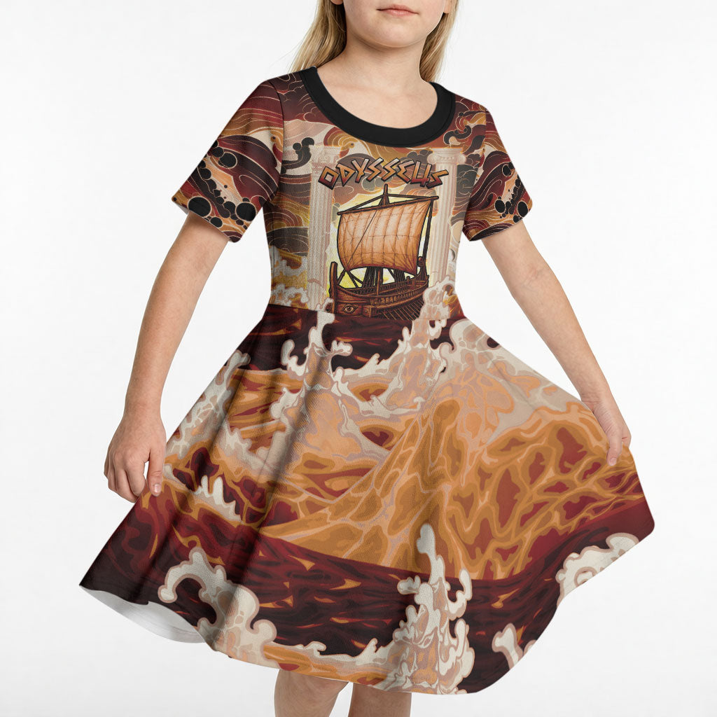 Odysseus World Tour Kid Short Sleeve Dress Ancient Greek Mythology
