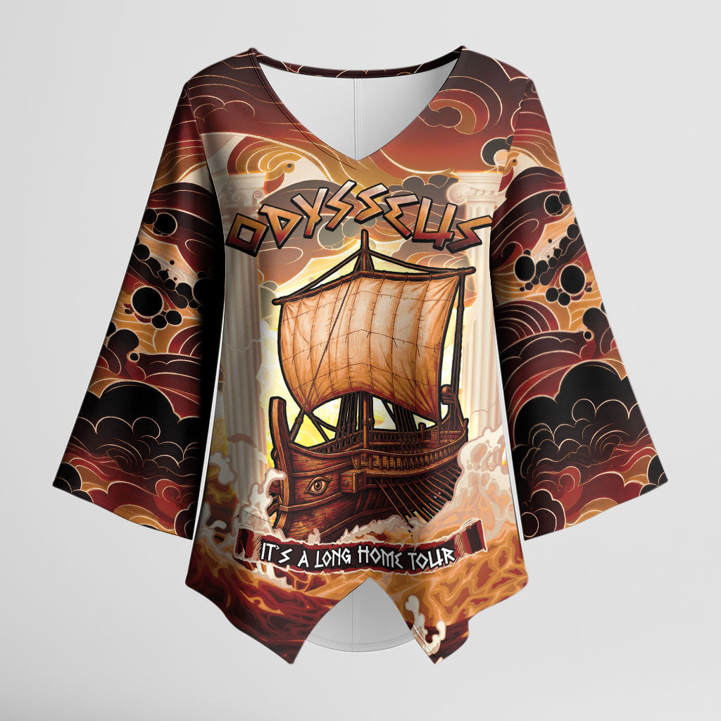 Odysseus World Tour Kimono Sleeve Blouse Ancient Greek Mythology