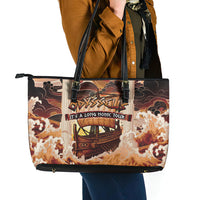 Odysseus World Tour Leather Tote Bag Ancient Greek Mythology