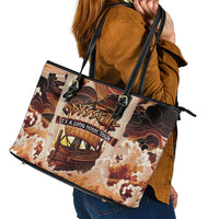 Odysseus World Tour Leather Tote Bag Ancient Greek Mythology