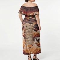 Odysseus World Tour Off Shoulder Maxi Dress Ancient Greek Mythology