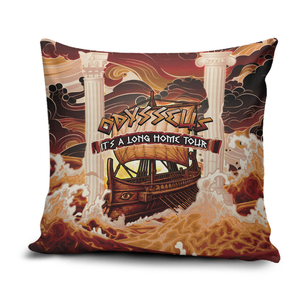 Odysseus World Tour Pillow Cover Ancient Greek Mythology