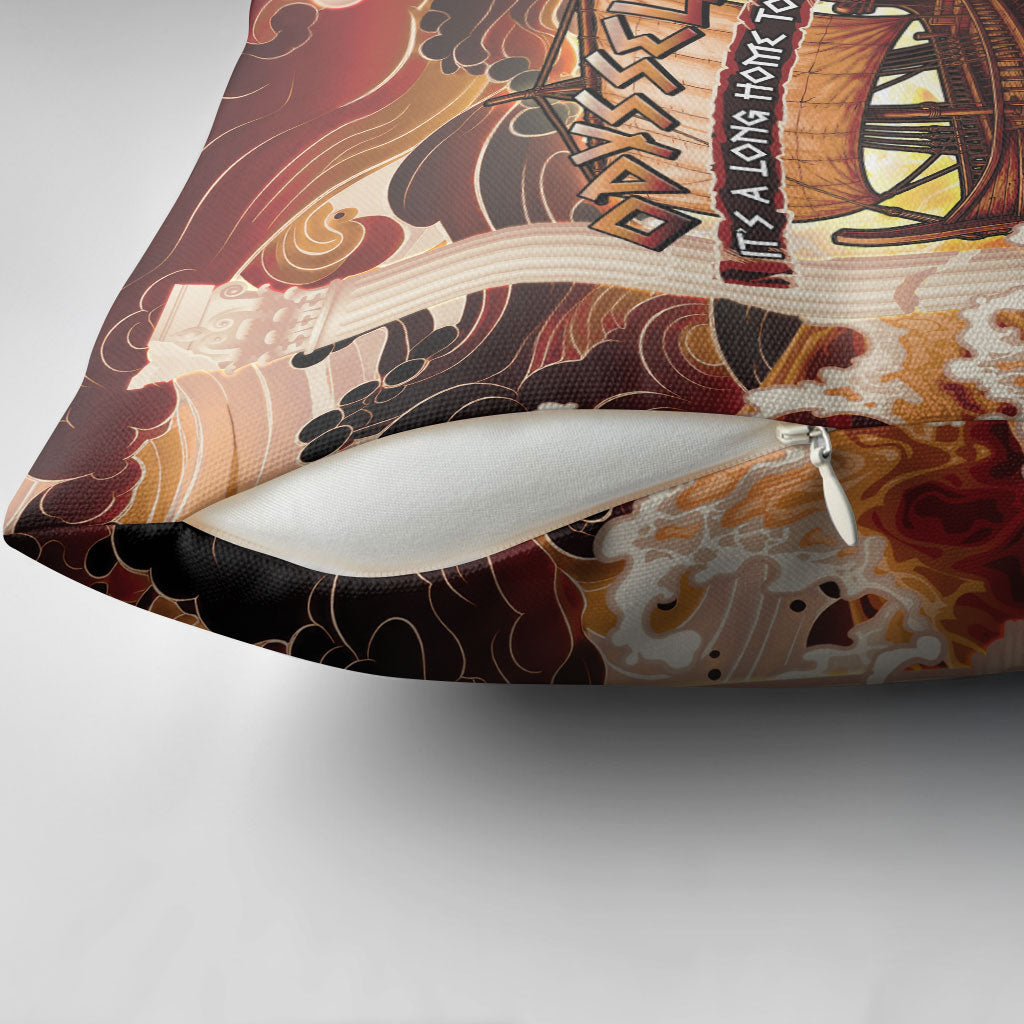 Odysseus World Tour Pillow Cover Ancient Greek Mythology
