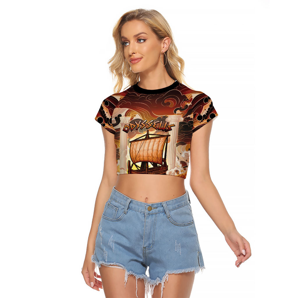 Odysseus World Tour Raglan Cropped T Shirt Ancient Greek Mythology