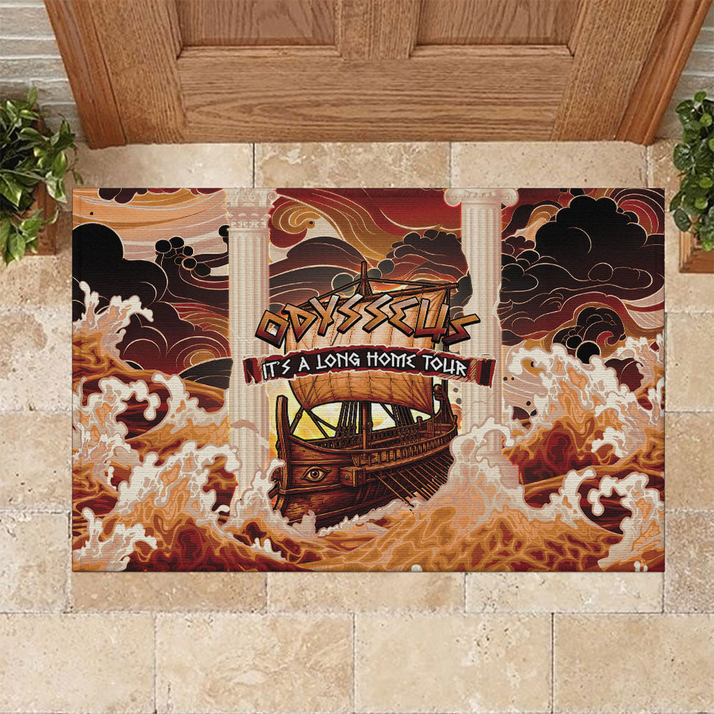 Odysseus World Tour Rubber Doormat Ancient Greek Mythology