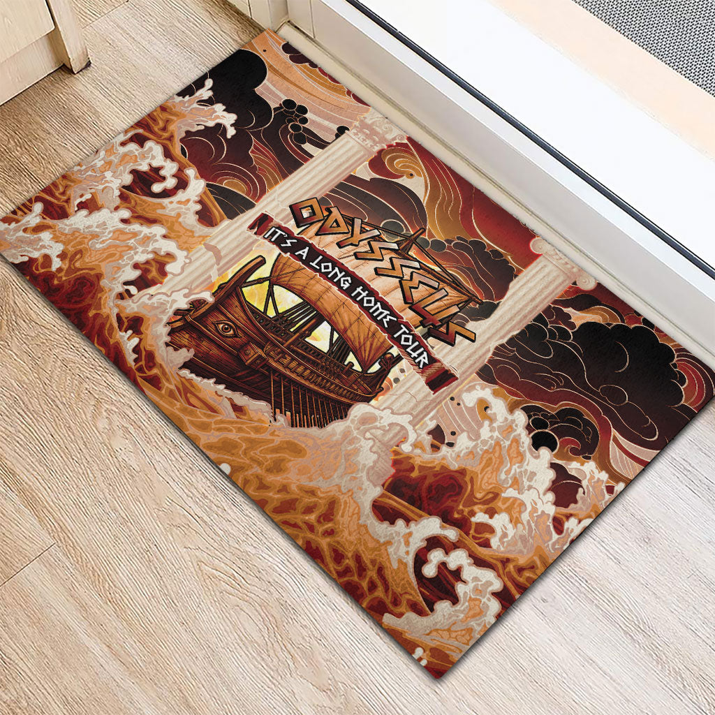 Odysseus World Tour Rubber Doormat Ancient Greek Mythology
