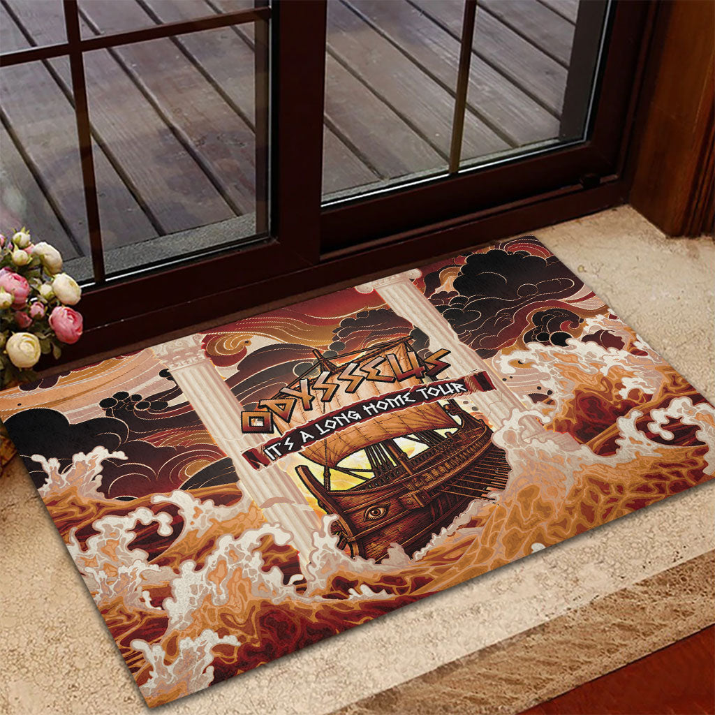 Odysseus World Tour Rubber Doormat Ancient Greek Mythology