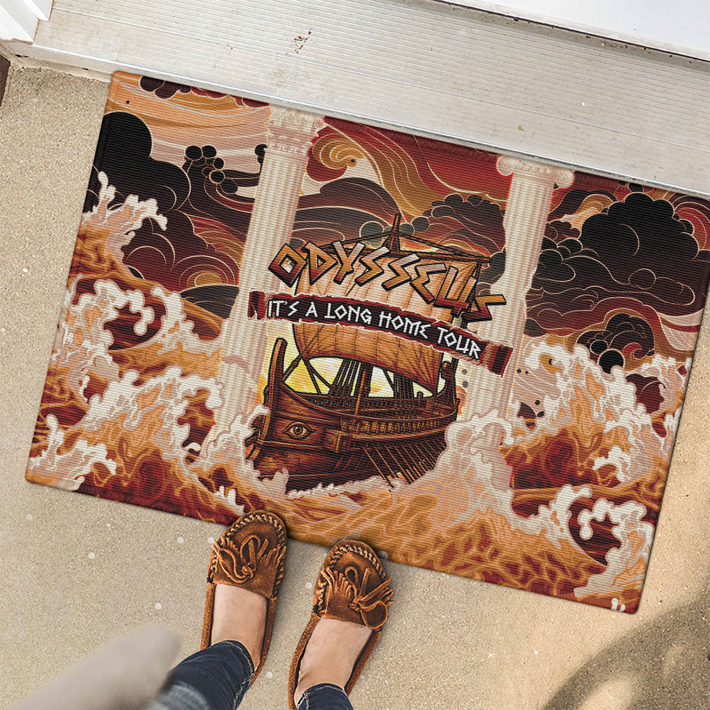 Odysseus World Tour Rubber Doormat Ancient Greek Mythology