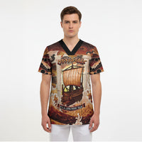 Odysseus World Tour Scrub Top Ancient Greek Mythology