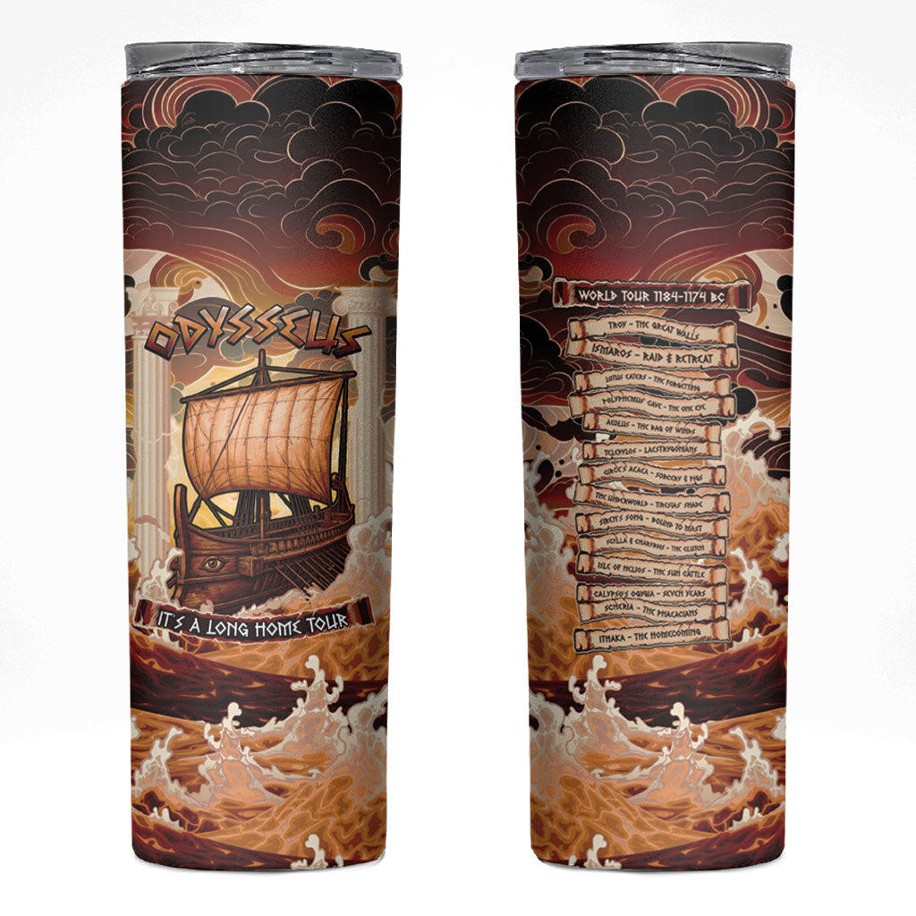 Odysseus World Tour Skinny Tumbler Ancient Greek Mythology