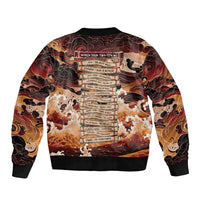 Odysseus World Tour Sleeve Zip Bomber Jacket Ancient Greek Mythology