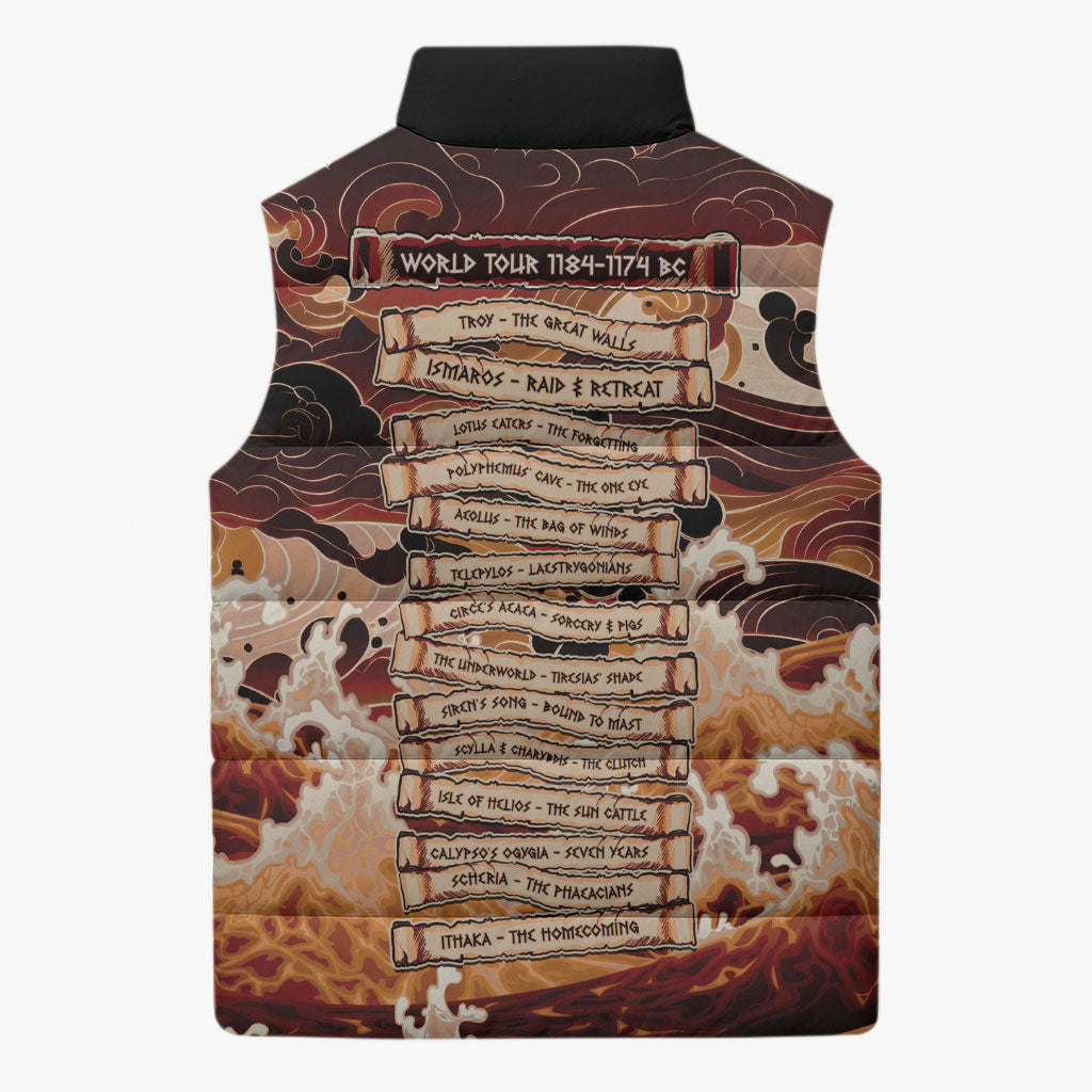 Odysseus World Tour Sleeveless Puffer Jacket Ancient Greek Mythology