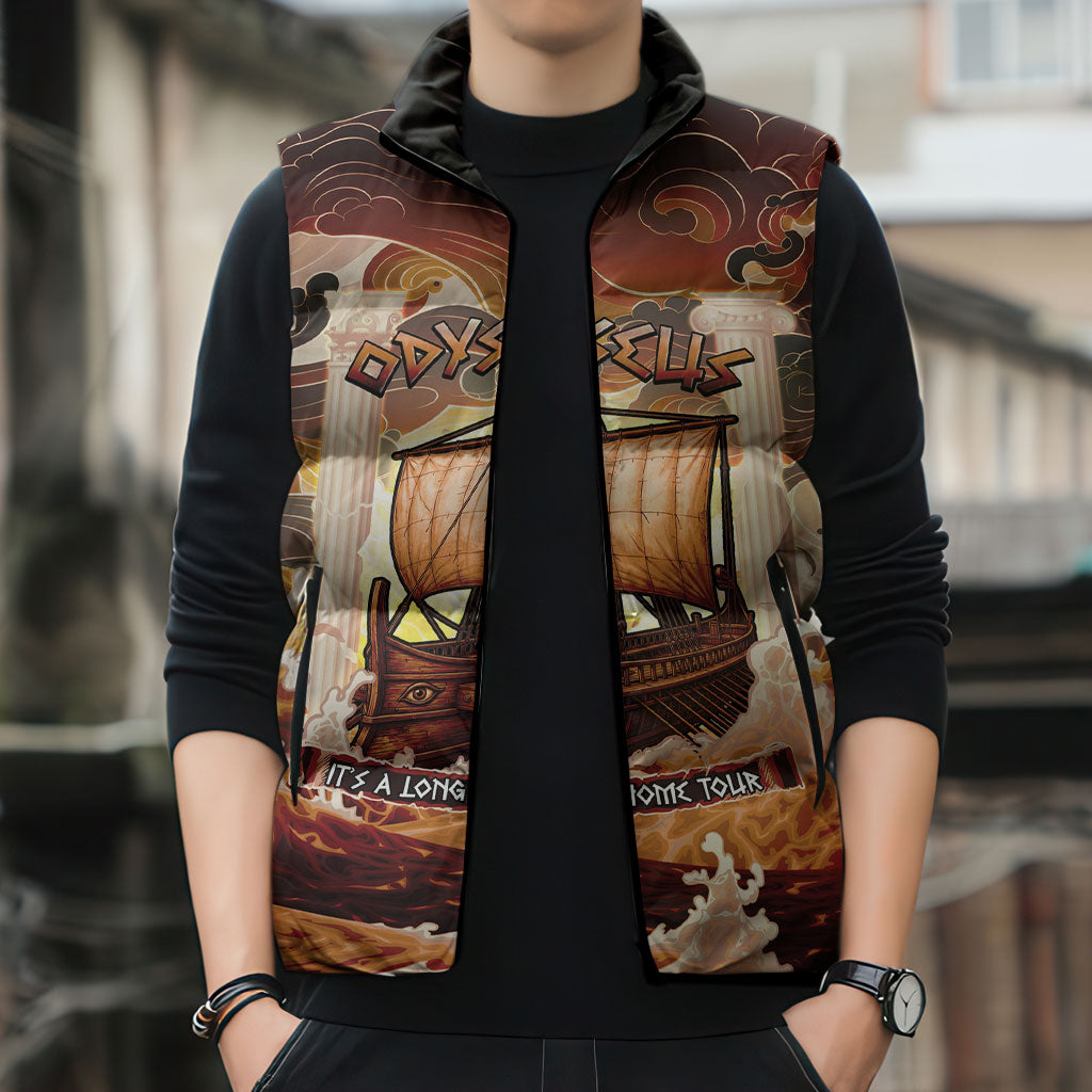 Odysseus World Tour Sleeveless Puffer Jacket Ancient Greek Mythology