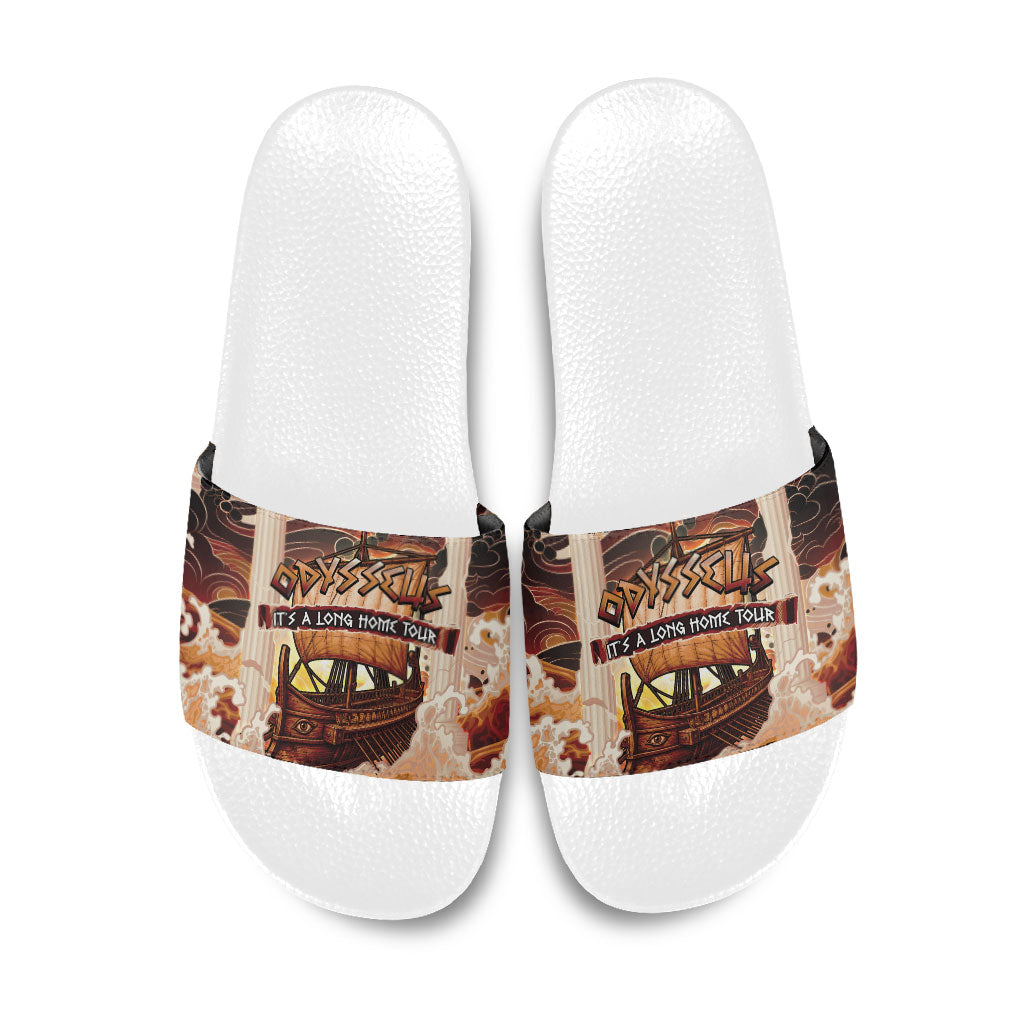 Odysseus World Tour Slide Sandals Ancient Greek Mythology