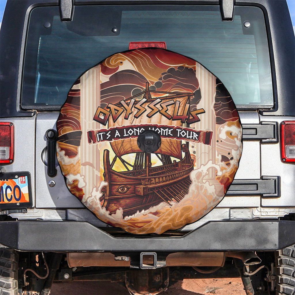 Odysseus World Tour Spare Tire Cover Ancient Greek Mythology