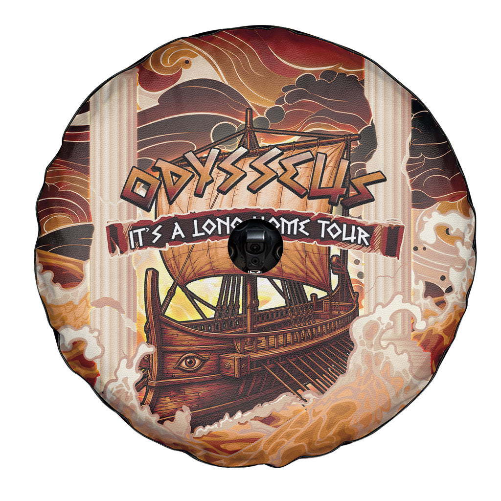 Odysseus World Tour Spare Tire Cover Ancient Greek Mythology