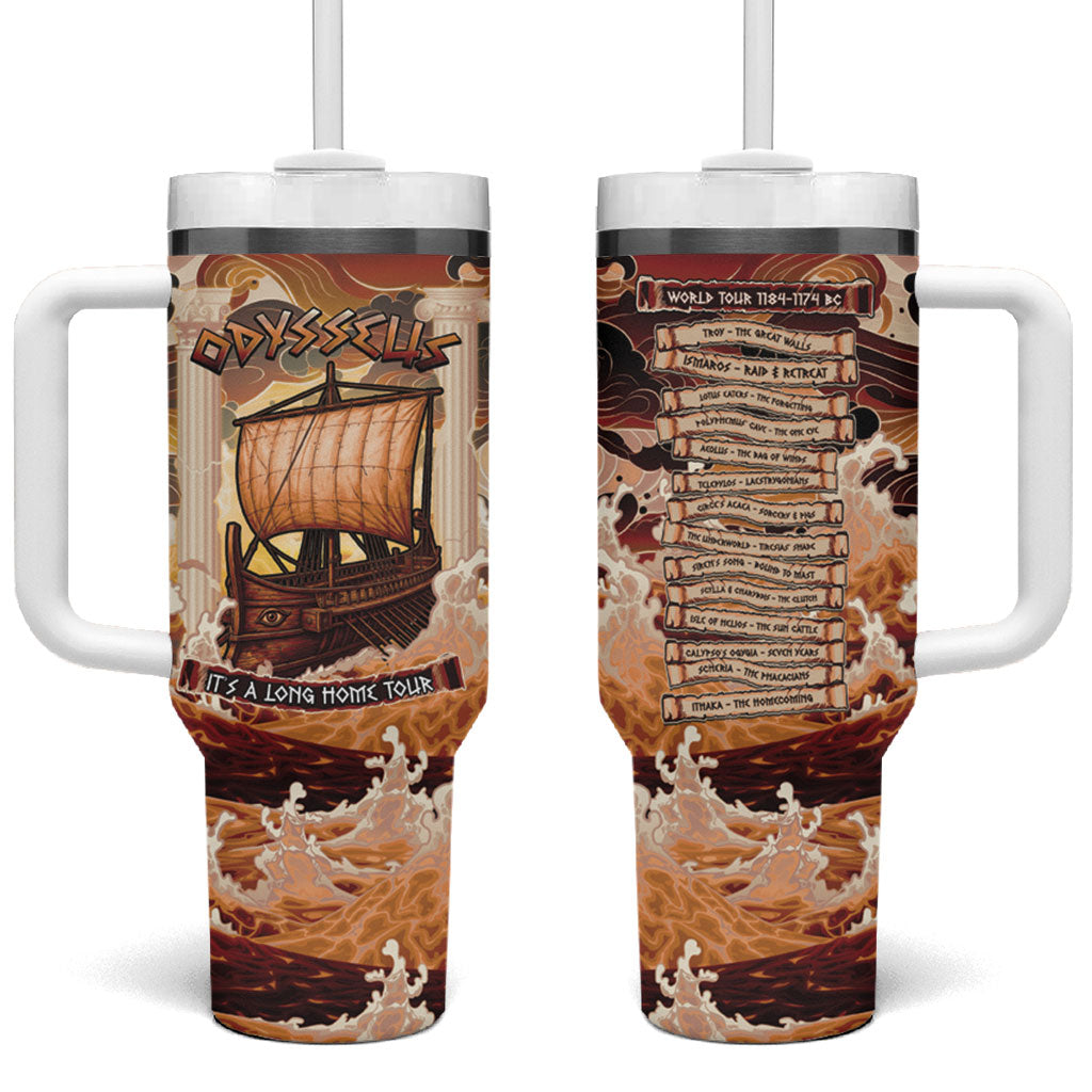 Odysseus World Tour Tumbler With Handle Ancient Greek Mythology
