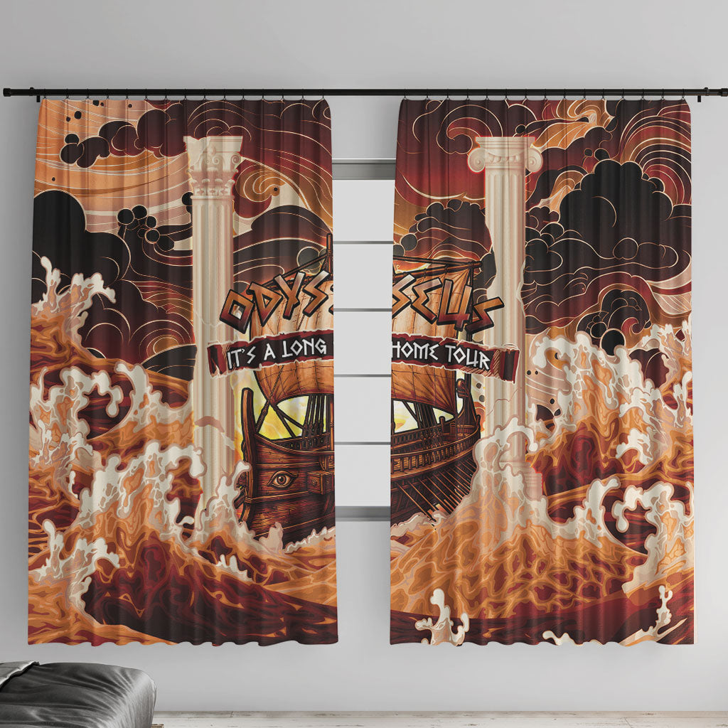 Odysseus World Tour Window Curtain Ancient Greek Mythology