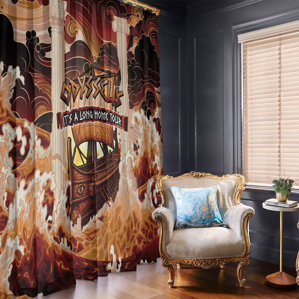 Odysseus World Tour Window Curtain Ancient Greek Mythology