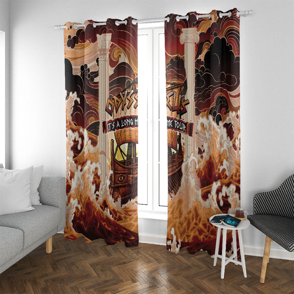 Odysseus World Tour Window Curtain Ancient Greek Mythology