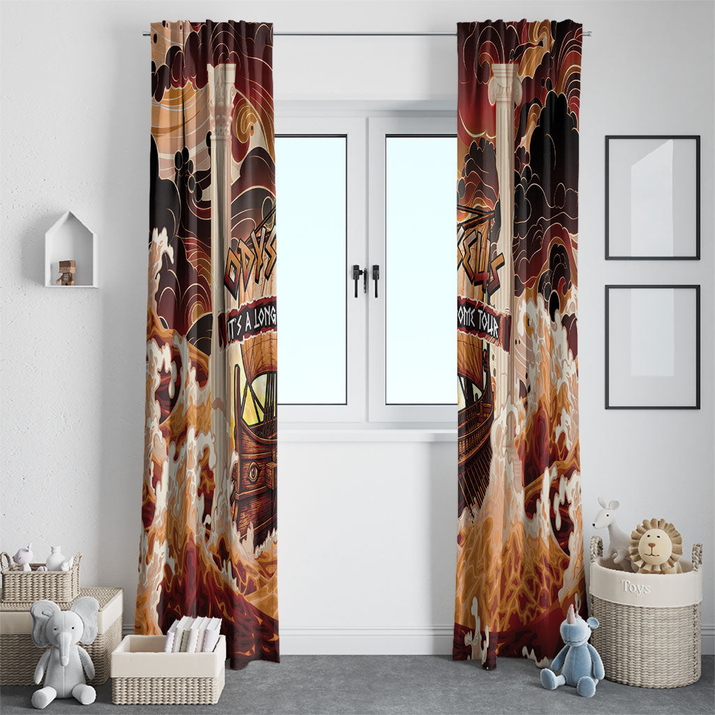 Odysseus World Tour Window Curtain Ancient Greek Mythology
