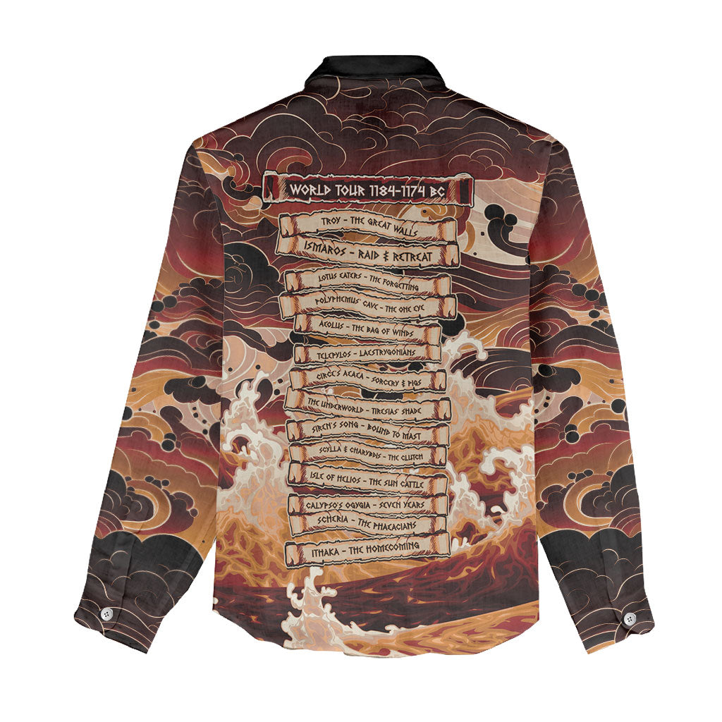 Odysseus World Tour Women Casual Shirt Ancient Greek Mythology